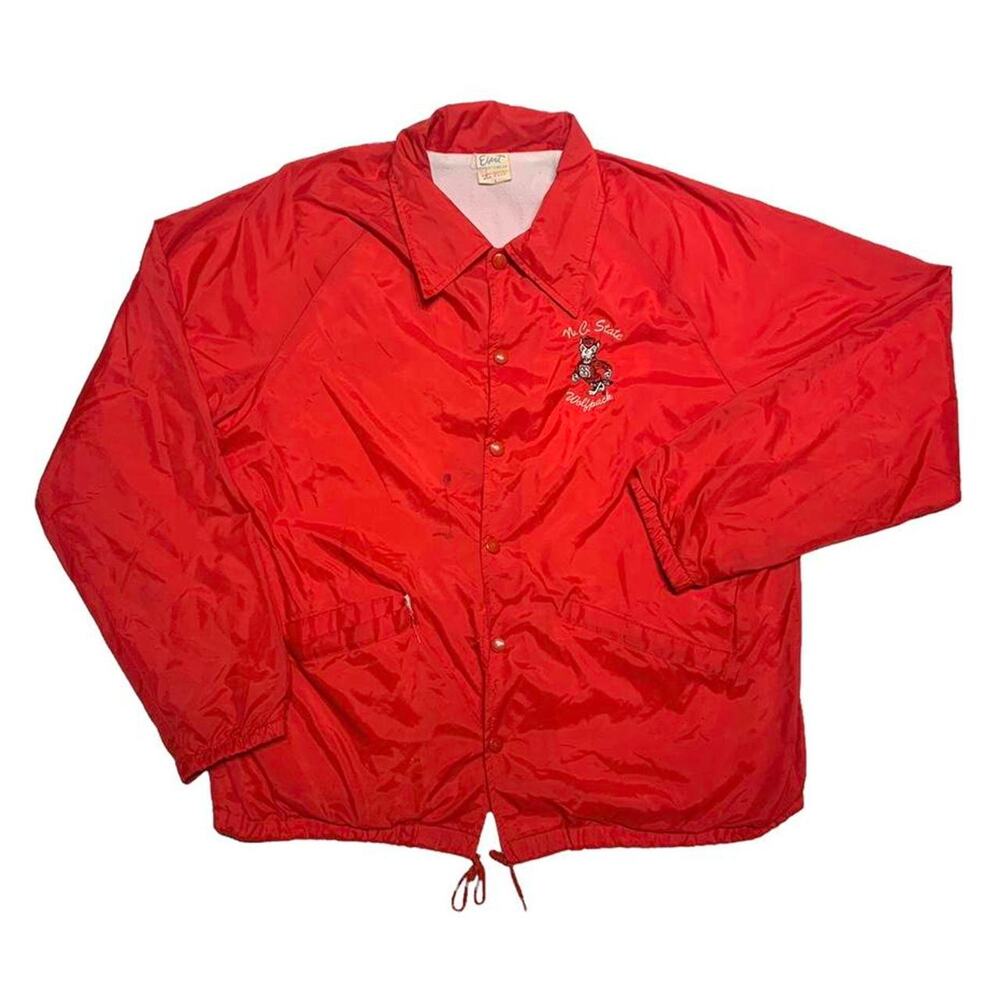 Vintage 70s North Carolina State University Wolfpack Stitched Logo Windbreaker L